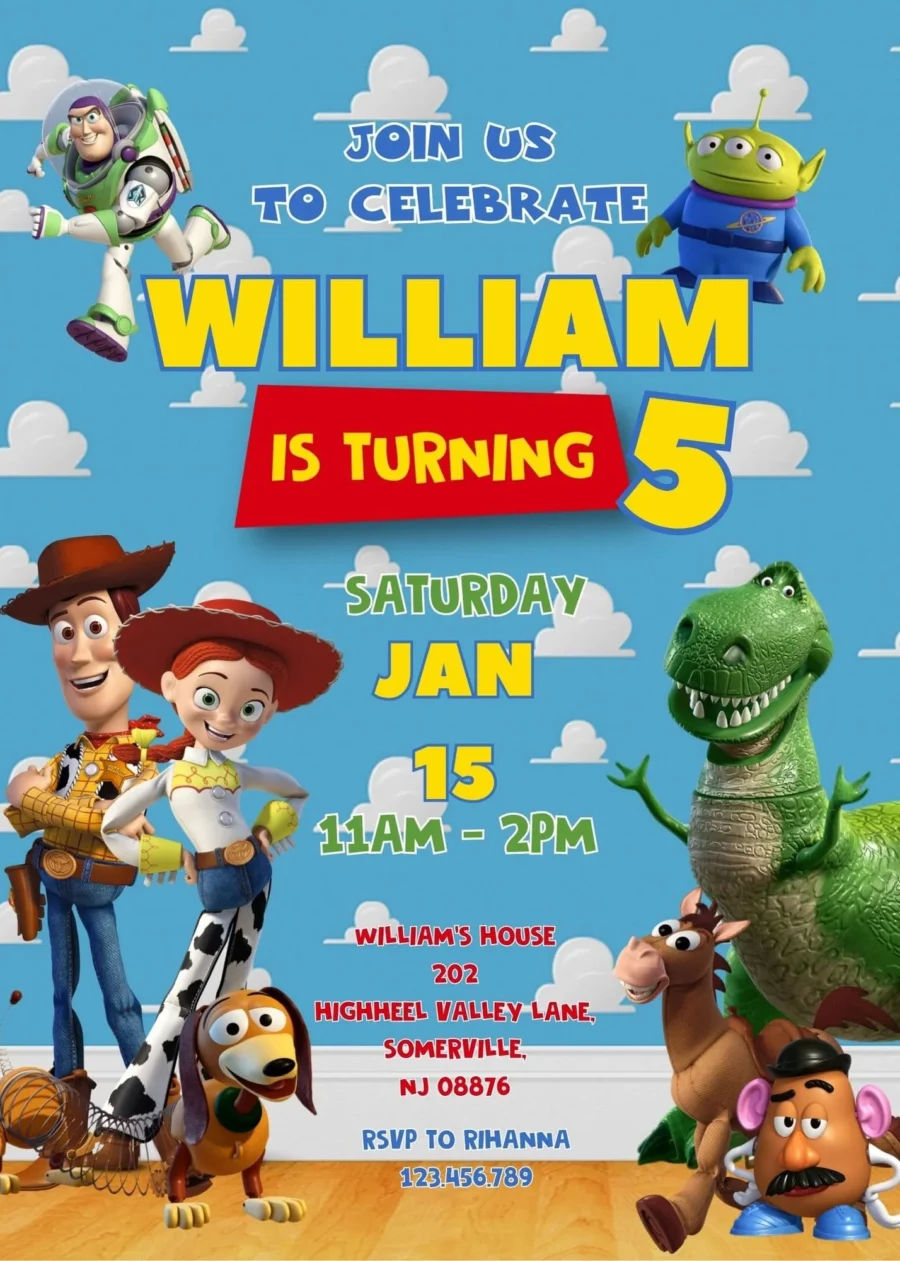 Toy Story Birthday Invitation Template | Editable | Printable | Instant Download